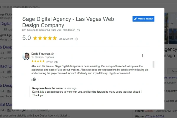 google reviews screenshot