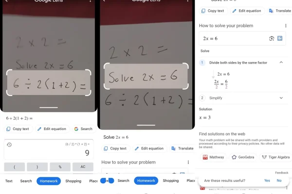 Google Lens homework feature image example Google Lens homework feature image example
