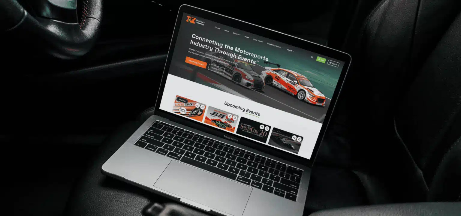 The foat web design portfolio on laptop mockup