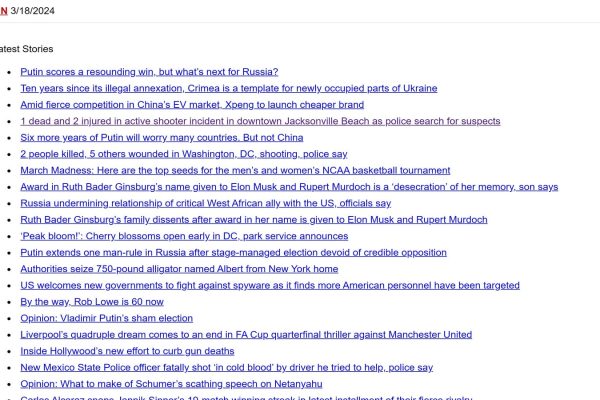 lite.cnn.com_JPG Screenshot of CNN Lite home page illustrating an example of a very simple web design.